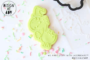 Christmas Stamps And Cutters: Christmas Dino 2 Raised Stamp & Cutter