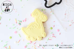 Christmas Dino 1 Raised Stamp & Cutter