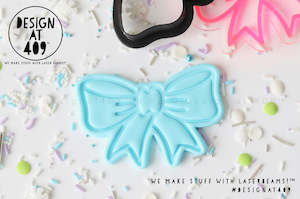 Christmas Stamps And Cutters: Bow Embossed Stamp & Cutter