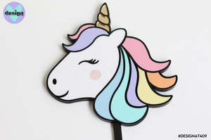 Unicorn Layered Cake Topper