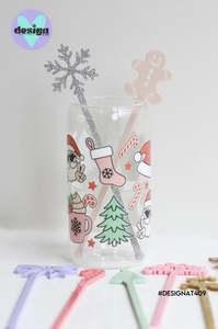 Rad Goodies: Christmas Themed Acrylic Drink Stirrers (Sold Individually)