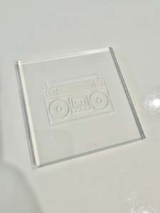 Sale: Boom Box Raised Stamp