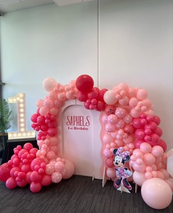 Backdrops Walls Signage: Party mama full styling bounce house softplay party set up. AVAILABLE IN PINK OR BLUE COLOURS
