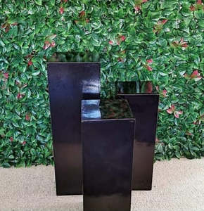 Chairs Tables: Set of Black Plinths