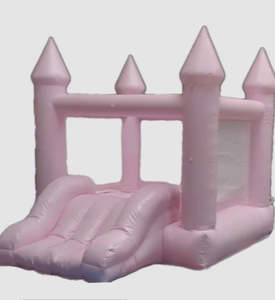 Castles Games: Pink Mini Bounce House With Slide