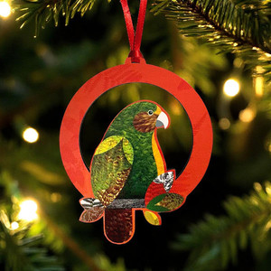 Products: Wooden Xmas Decoration set of 4 - Native Bird DESIGNBYLEONARD