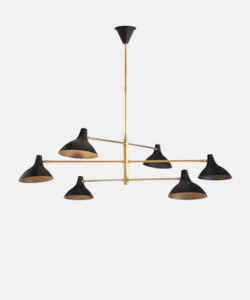 Soho Home Lighting: OLIVER MID CENTURY CHANDELIER