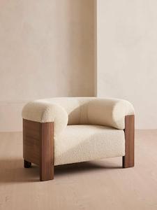 Armchairs: ELDON ARMCHAIR | WALNUT BOUCLE NATURAL