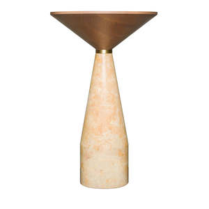 Coffee Side Tables: MORELATO | CINO SMALL YELLOW MARBLE TABLE