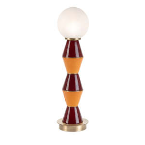 MARIONI | PALM SMALL BURGUNDY AND ORANGE TABLE LAMP