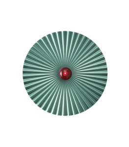 Wall Lights: FIRMAMENTO MILANO | PLISSÈ 30 SAGE GREEN SCONCE BY DANIELA PUPPA