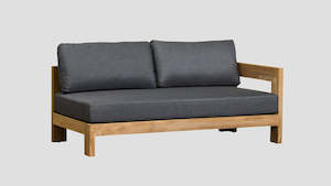 Pauanui Teak Outdoor Sofa Range: PAUANUI TEAK DOUBLE LEFT ARM SECTION