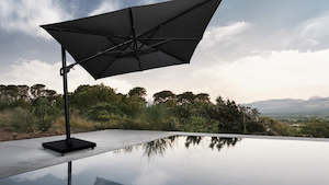 MALIBU CANTILEVER UMBRELLA – BLACK 3M