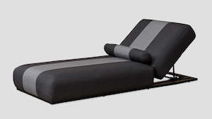 Lounger Range: COROMANDEL STRIPED LOUNGER - SOOTY