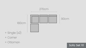 Hahei Modular Options: Hahei Sofa Set 10