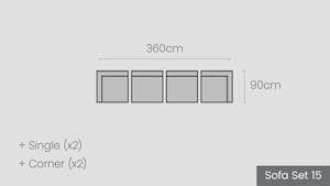 Hahei Modular Options: Hahei Sofa Set 15