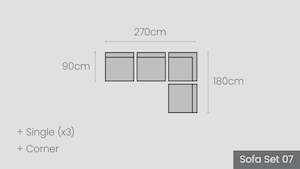 Hahei Modular Options: Hahei Sofa Set 07