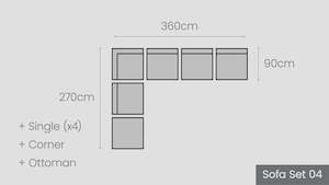 Hahei Modular Options: Hahei Sofa Set 04