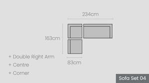 Mackenzie Alu Modular Options: Mackenzie Alu Sofa Set 04