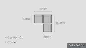 Tasman Modular Options: Tasman Alu Sofa Set 06