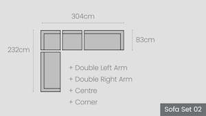 Tasman Alu Sofa Set 02