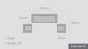 Great Barrier Modular Options: Great Barrier Sofa Set 01