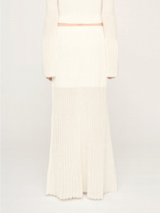 Dresses Skirts: Manning Knit Skirt in Off White