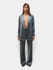 Bias Cut Pants in Slate