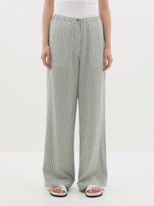 Stripe Summer Pant in Green/White