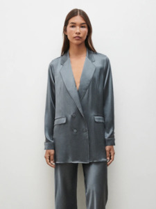 Blazers Coats: Relaxed Blazer in Slate
