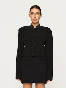 PRE-ORDER Caelia Boucle Knit Jacket in Black