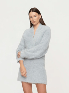 Blazers Coats: Archer Fluffy Bomber in Cloud