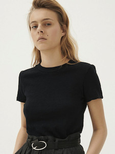 Tees Tops: Sonoma T-Shirt Round Neck in Black