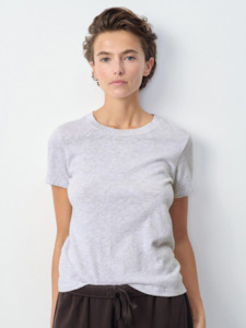 Tees Tops: Sonoma T-Shirt Round Neck in Arctic Melange