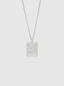 Tarot Moon Pendant Necklace in Silver