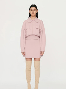 Sets: Mia Boiled Wool Knit Skirt in Pink