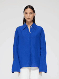 Double-Cuff Shirt in Blue