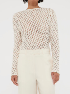 Trending: Lace Boat Neck Top in Cream