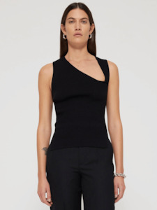 Trending: Slanted Neckline Top in Noir