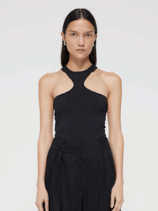 Trending: Shaped Technical Top in Black