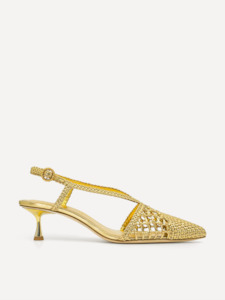 Footwear: Nexus 50 Heel in Gold