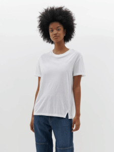 Bassike: Regular Classic T-Shirt in White