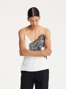 Nearly Gone: Lace Camisole in Optic White