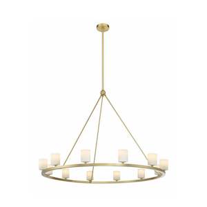 Chandelier: Hulton Collection - 10 Light Chandelier - Satin Brass