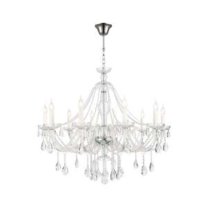 Crystal Chandeliers: Bohemian Brilliance 10 Arm Crystal Chandelier - Chrome