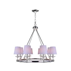 Luxe Halo - NewYork Chandelier - Width:80cm - Polished Nickel