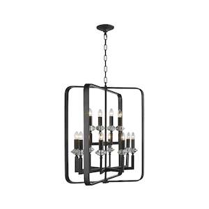 Crystal Pendant Lighting: NewYork Allure - 12 Light - Dark Bronze