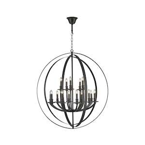 Hampton Orb - 15 Light - Dark Bronze