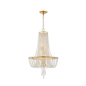 Basket Chandeliers: Bailey Collection - Gold Basket Chandelier - gold-1