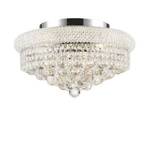 Basket Chandeliers: Royal Empress Flush Mount Basket Chandelier - Chrome - W:40cm